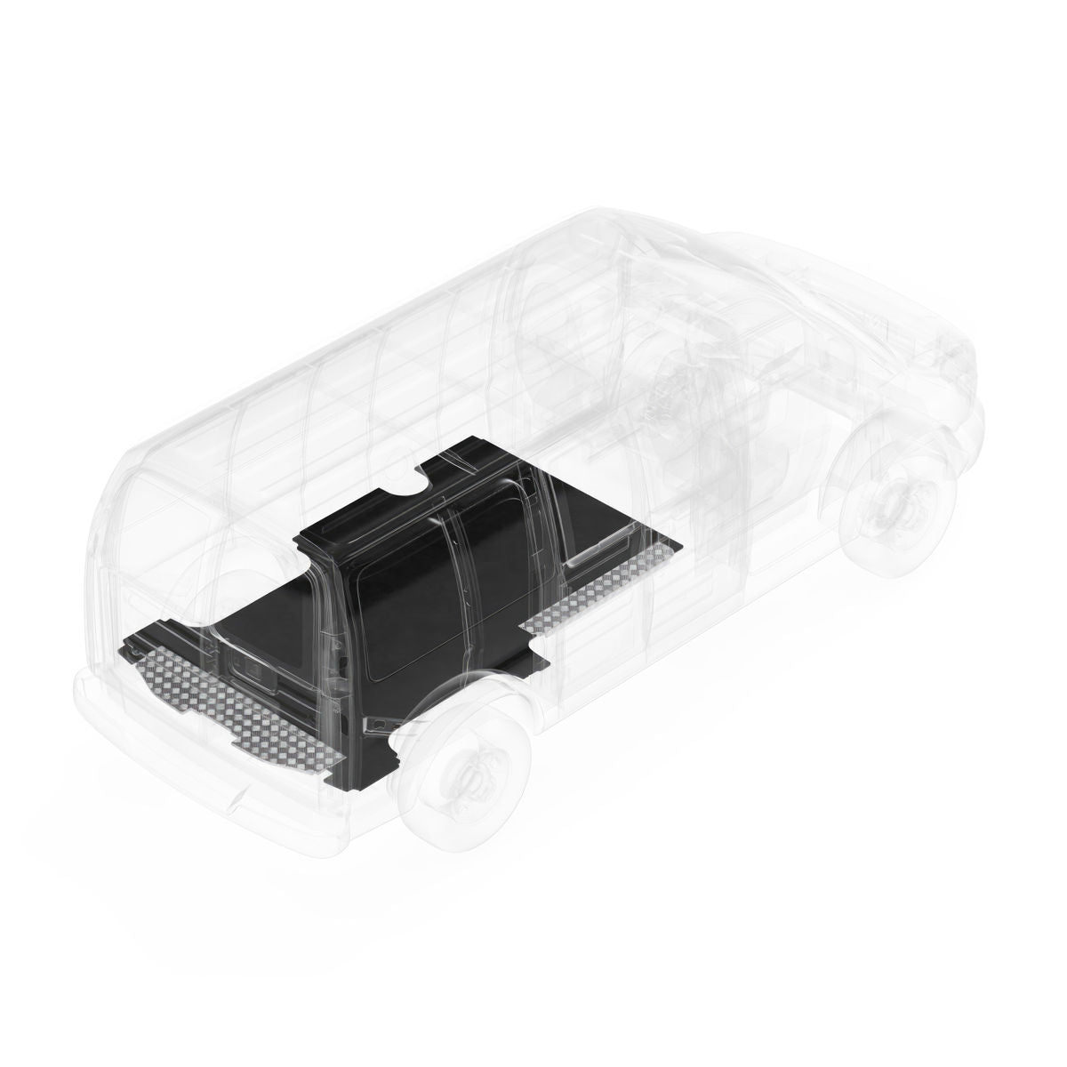 Legend StabiliGrip composite flooring in GMC Cargo Van