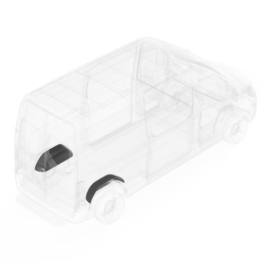 Wheel Well Guards shown in Mercedes Sprinter Cargo Van
