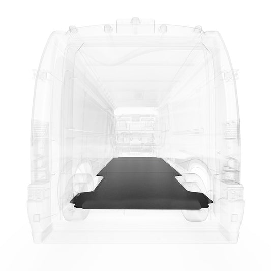 back view of AutoMat - a non-slip rubber floor liner in a RAM ProMaster 159ext