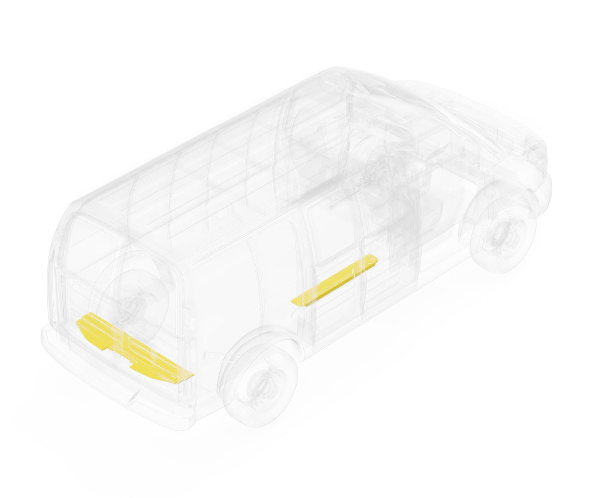 GMC Savana Steel Floor Threshold Set