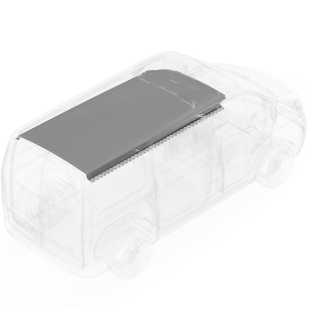 crosscut image showing top view of duratherm ceiling liner in cargo van